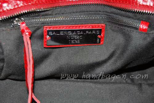 Balenciaga 084328 Red Motorcycle City Bag Large Size - Click Image to Close