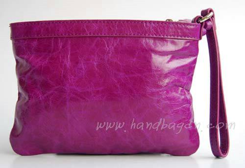 Balenciaga 084330 Medium purple Calfskin Clutch Bag