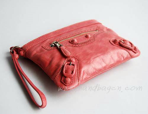 Balenciaga 084330 Pink Cowskin Clutch Bag - Click Image to Close