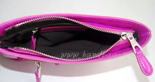 Balenciaga 084330 Plum colour Calfskin Clutch Bag