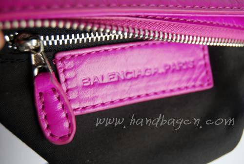 Balenciaga 084330 Plum colour Calfskin Clutch Bag - Click Image to Close