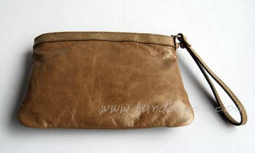 Balenciaga 084330 Silver Gray Calfskin Clutch Bag