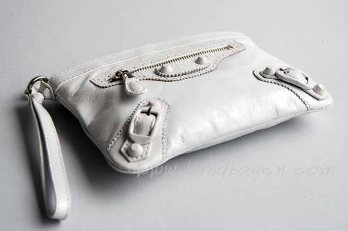 Balenciaga 084330 White Calfskin Clutch Bag - Click Image to Close