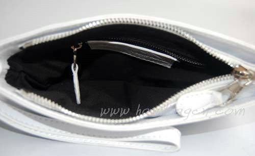 Balenciaga 084330 White Calfskin Clutch Bag