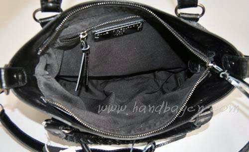 Balenciaga 084331 Black Leather Motorcycle City Bag Mini Size