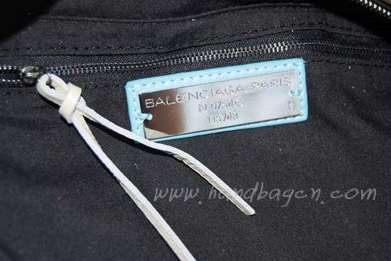 Balenciaga 084331-5 Sky blue/Coffee/White Arena Tri-Color First Classic Bag