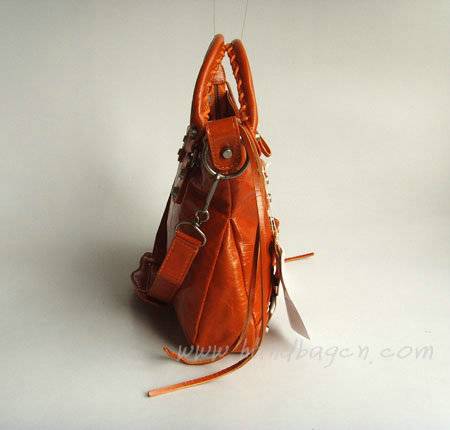 Balenciaga 084331 Orange Motorcycle City Bag Mini Size - Click Image to Close