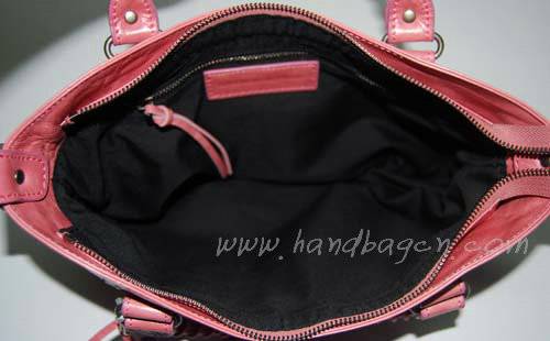Balenciaga 084331 Pink Pleach Motorcycle City Bag