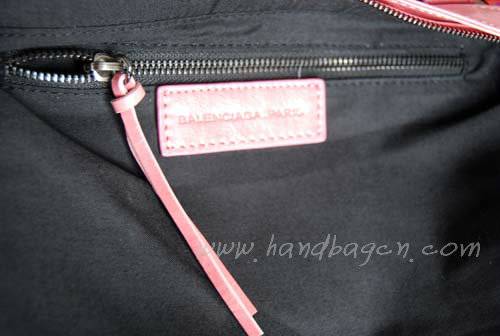 Balenciaga 084331 Pink Pleach Motorcycle City Bag