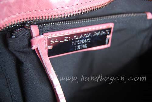 Balenciaga 084332-1 Pink Motorcycle City Bag Medium Size Pink Hardware