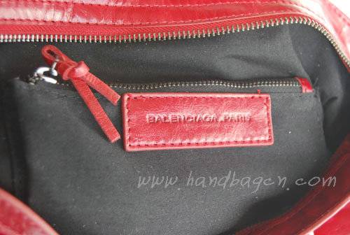 Balenciaga 084332-1 Red Motorcycle City Bag