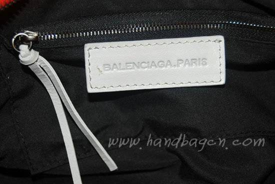 Balenciaga 084332-5 Offwhite/Red/Blue Arena Tri-Color City Classic Handbag - Click Image to Close
