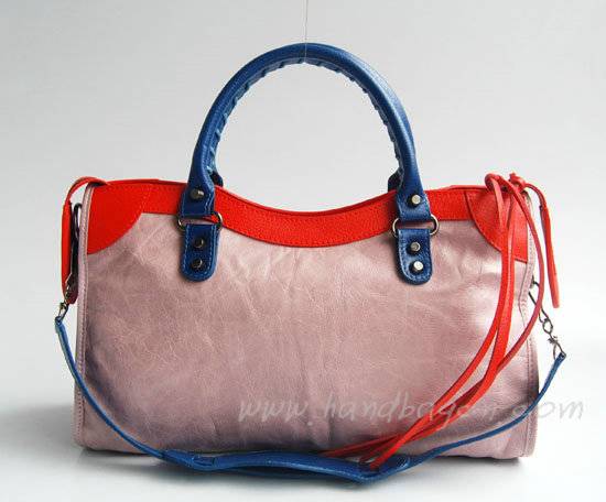 Balenciaga 084332-5 Violet/Green/Red Arena Tri-Color City Classic Handbag - Click Image to Close
