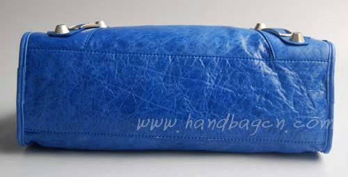 Balenciaga 084332A Blue Lambskin Giant City Bag Medium Size - Click Image to Close