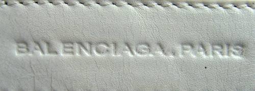 Balenciaga 084332A Blue with White Giant City Handbag Silver Hardware - Click Image to Close