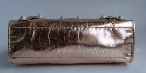 Balenciaga 084332A Red Bronze Giant City Handbag With Silver Hardware - Click Image to Close