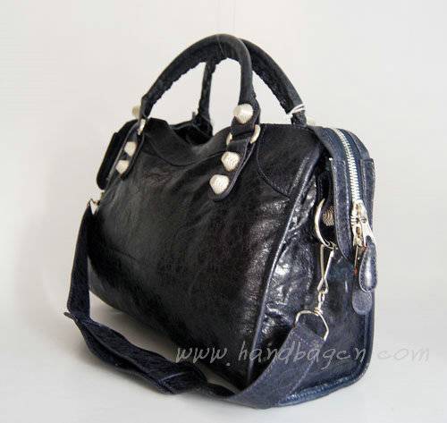 Balenciaga 084332A Dark Blue Lambskin Giant City Bag Medium Size - Click Image to Close