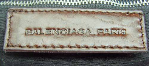 Balenciaga 084332A Dark Coffee Giant City Handbag With Silver Hardware - Click Image to Close