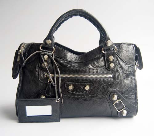 Balenciaga 084332A Dark gray Lambskin Giant City Bag Medium Size - Click Image to Close