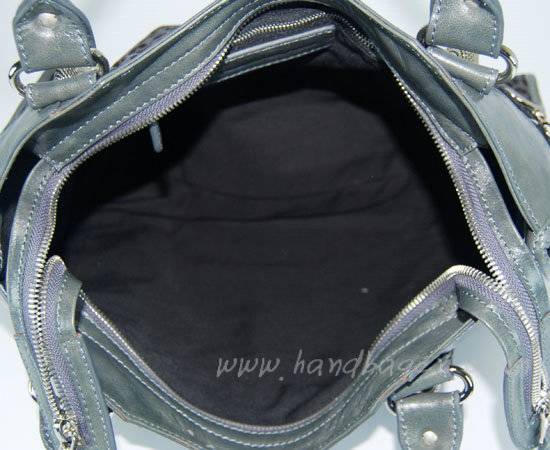 Balenciaga 084332A Dark Grey Leopard Horsehair Medium City Bag