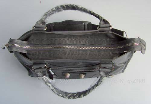 Balenciaga 084332A Dark Grey Giant City Handbag With Silver Hardware - Click Image to Close
