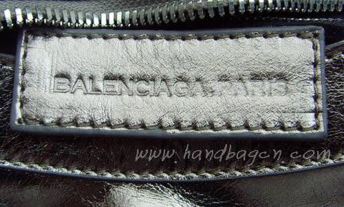 Balenciaga 084332A Silver Grey Giant City Handbag With Silver Hardware