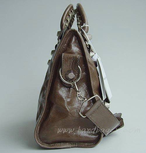 Balenciaga 084332A Grey Giant City Handbag With Silver Hardware - Click Image to Close