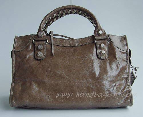 Balenciaga 084332A Grey Giant City Handbag With Silver Hardware - Click Image to Close