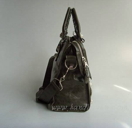 Balenciaga 084332A Khaki Giant City Handbag With Silver Hardware - Click Image to Close