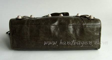Balenciaga 084332A Khaki Giant City Handbag With Silver Hardware - Click Image to Close