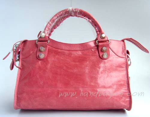Balenciaga 084332A Pink Giant City Handbag With Silver Hardware - Click Image to Close