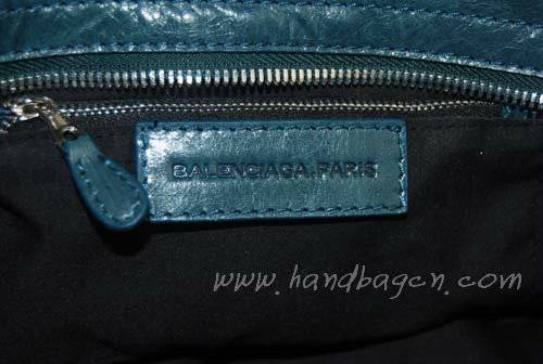Balenciaga 084332A Royal Blue Giant City Handbag With Silver Hardware - Click Image to Close