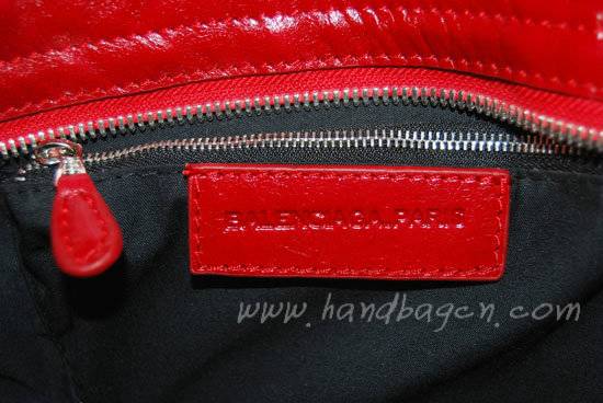 Balenciaga 084332A Red Leopard Horsehair Medium City Bag