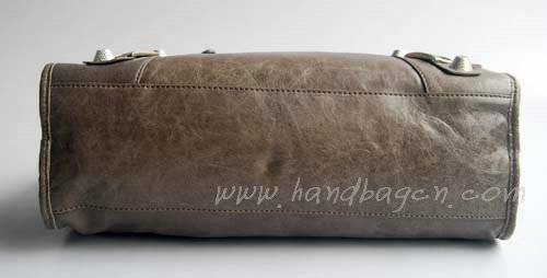 Balenciaga 084332A Silver Gray Lambskin Giant City Bag Medium Size