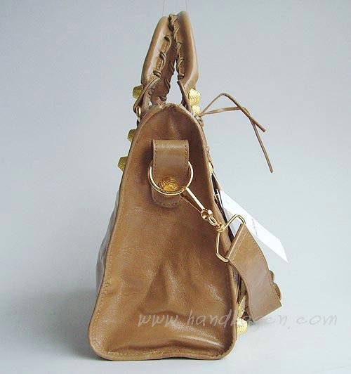 Balenciaga 084332B Apricot Medium City Bag With Gold Hardware in 38CM
