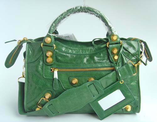 Balenciaga 084332B Green Medium City Bag With 38CM