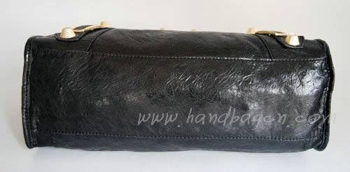 Balenciaga 084332B Black Lambskin Giant City Bag Medium Size
