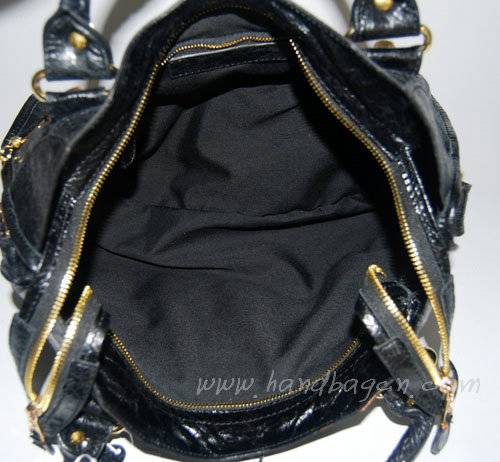 Balenciaga 084332B Black Lambskin Giant City Bag Medium Size - Click Image to Close