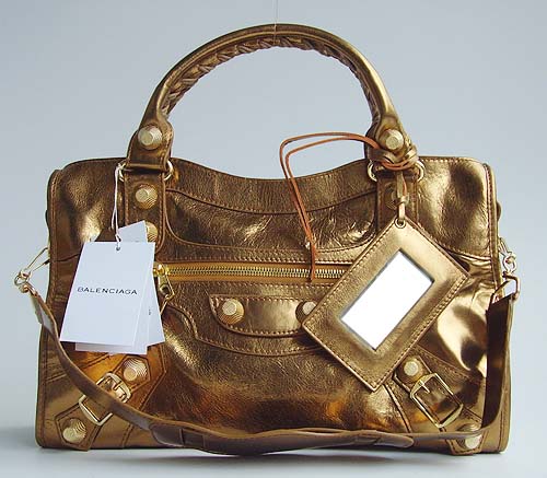 Balenciaga 084332B Bronze Medium City Bag with 38CM
