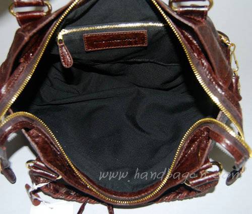 Balenciaga 084332B Coffee Giant City Lambskin Leather Bag Medium Size - Click Image to Close