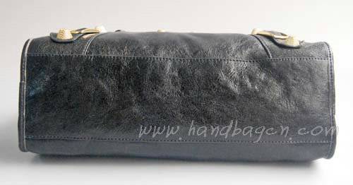 Balenciaga 084332B Dark Grey Giant City Lambskin Leather Bag Medium Size