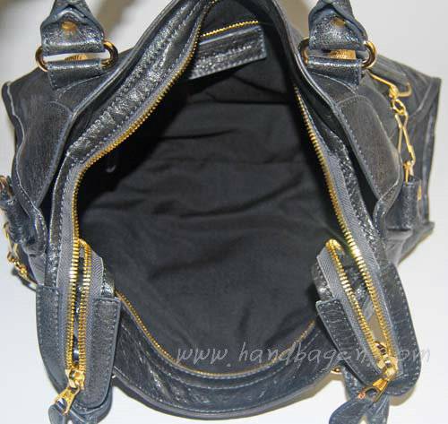 Balenciaga 084332B Dark Grey Giant City Lambskin Leather Bag Medium Size - Click Image to Close