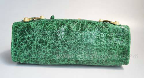 Balenciaga 084332B Green Import Calfskin Giant City Bag Medium Size - Click Image to Close