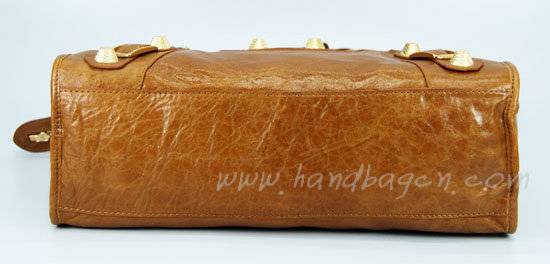 Balenciaga 084332B Camel Giant City Lambskin Leather Bag Medium Size With Gold Hardware - Click Image to Close
