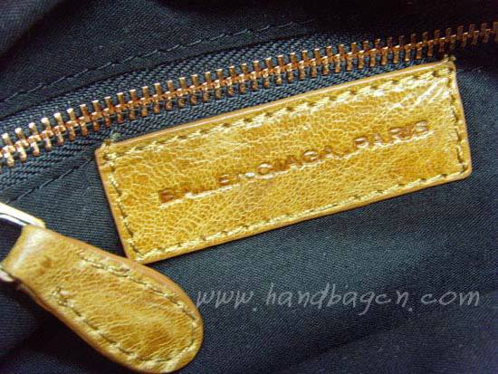 Balenciaga 084332B Camel Giant City Lambskin Leather Bag Medium Size With Gold Hardware