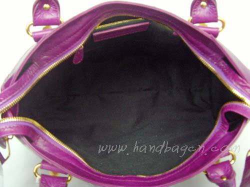 Balenciaga 084332B Purple Medium City Bag in 38CM