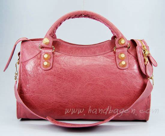 Balenciaga 084332B Pink Giant City Lambskin Leather Bag Medium Size