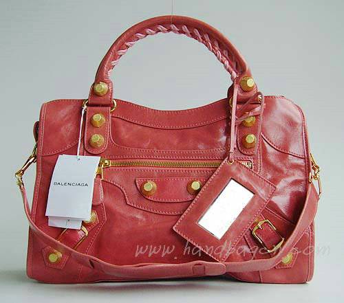 Balenciaga 084332B Pink Medium City Bag With 38CM