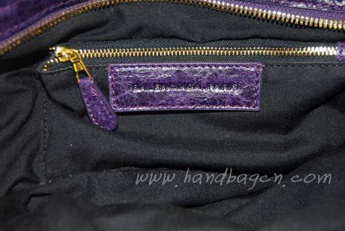 Balenciaga 084332B Purple Giant City Lambskin Leather Bag Medium Size - Click Image to Close