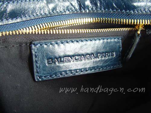 Balenciaga 084332B Blue Medium City Bag with 38CM